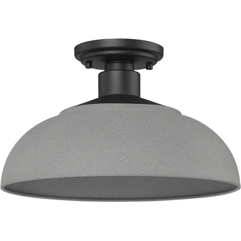 Levitt 1 Light 13.63 inch Natural Black Outdoor Semi-flush in Natural Gray